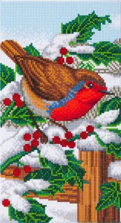 Craft Buddy CAK-A113TT Framed Crystal Art Kit Holzrahmen 40 x 22 cm Robin Friends Part I