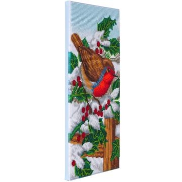 Preview: Craft Buddy CAK-A113TT Framed Crystal Art Kit Holzrahmen 40 x 22 cm Robin Friends Part I