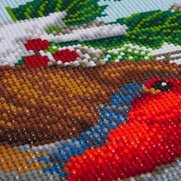 Preview: Craft Buddy CAK-A113TT Framed Crystal Art Kit Holzrahmen 40 x 22 cm Robin Friends Part I