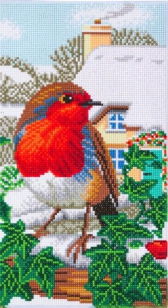 Craft Buddy CAK-A114TT Framed Crystal Art Kit Holzrahmen 40 x 22 cm Robin Friends Part II