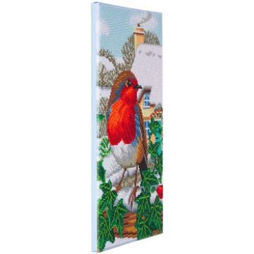 Preview: Craft Buddy CAK-A114TT Framed Crystal Art Kit Holzrahmen 40 x 22 cm Robin Friends Part II