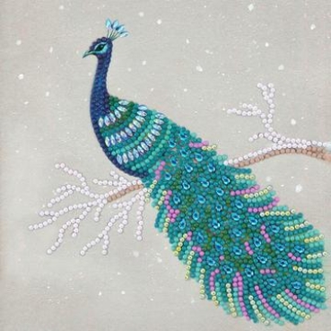 Craft Buddy CCK-A67 Crystal Card Kit Pretty Peacock