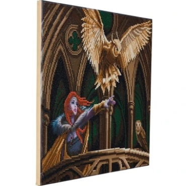 Preview: Craft Buddy CAK-AST14 Framed Crystal Art Holzrahmen ANNE STOKES Owl Messenger