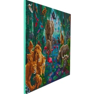 Preview: Craft Buddy CAK-A128XL Framed Crystal Art Holzrahmen Jungle Gathering