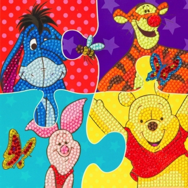Craft Buddy CCK-DNY806 Crystal Card Kit Disney Winnie The Pooh Puzzle