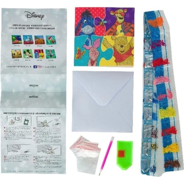 Craft Buddy CCK-DNY806 Crystal Card Kit Disney Winnie The Pooh Puzzle