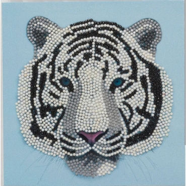 Craft Buddy CCK-A77 Crystal Card Kit White Tiger Head