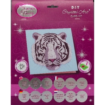 Preview: Craft Buddy CCK-A77 Crystal Card Kit White Tiger Head