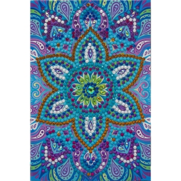Craft Buddy CCK-10x15B3 Crystal Card Kit Blue Mandala