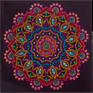Craft Buddy CCK-A75 Crystal Card Kit Purple Mandala