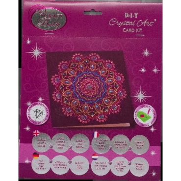 Preview: Craft Buddy CCK-A75 Crystal Card Kit Purple Mandala