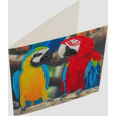 Preview: Craft Buddy CCK-A76 Crystal Card Kit Parrot Friends