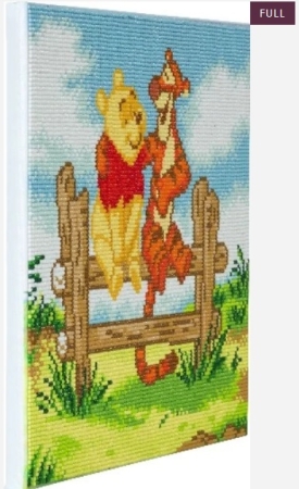 Preview: Craft Buddy CAK-DNY702M Framed Crystal Art Holzrahmen Pooh and Tigger