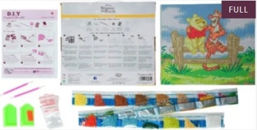Preview: Craft Buddy CAK-DNY702M Framed Crystal Art Holzrahmen Pooh and Tigger