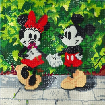Craft Buddy CAK-DNY703M Framed Crystal Art Holzrahmen Minnie and Mickey