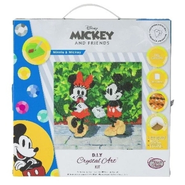 Craft Buddy CAK-DNY703M Framed Crystal Art Holzrahmen Minnie and Mickey
