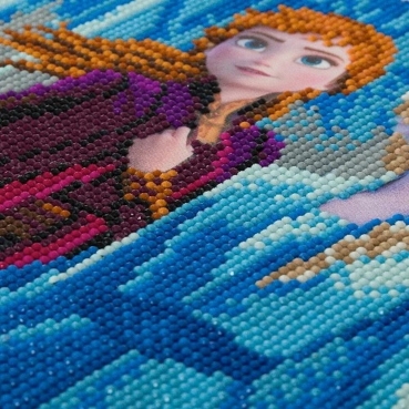 Preview: Craft Buddy CAK-DNY700M Framed Crystal Art Holzrahmen Elsa, Anna & Olaf