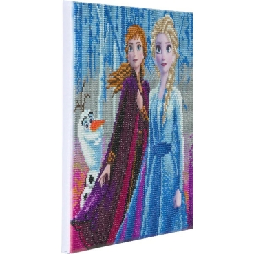 Preview: Craft Buddy CAK-DNY700M Framed Crystal Art Holzrahmen Elsa, Anna & Olaf