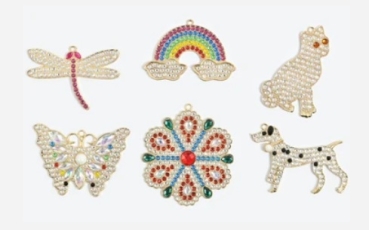 Preview: Craft Buddy CA-PDKT2 Crystal Art Pendant Kit of 6 Set mit 6 Anhängern