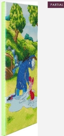 Preview: Craft Buddy CAK-DNY952TT Framed Crystal Art Kit Holzrahmen 40 x 22 cm Pooh and Friends Part II Eyore & Piglet