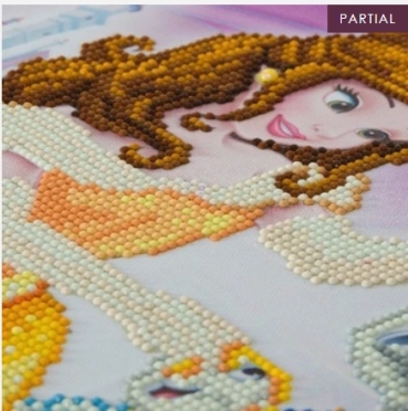 Preview: Craft Buddy CAK-DNY705L Framed Crystal Art Holzrahmen Beauty and the Beast Medley