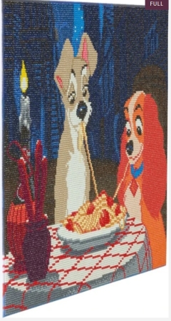 Preview: Craft Buddy CAK-DNY706L Framed Crystal Art Holzrahmen Lady & the Tramp