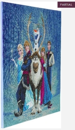 Preview: Craft Buddy CAK-DNY707XL Framed Crystal Art Holzrahmen Frozen Friends