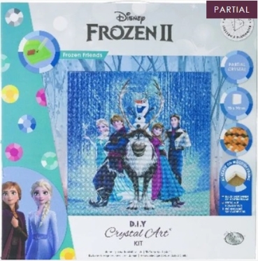 Preview: Craft Buddy CAK-DNY707XL Framed Crystal Art Holzrahmen Frozen Friends