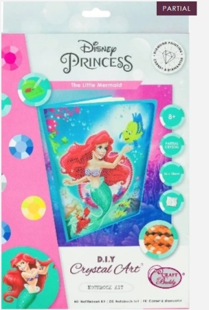 Craft Buddy CANJ-DNY601 Crystal Art Notebook The Little Mermaid