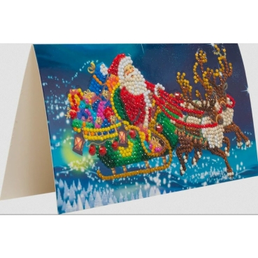Preview: Craft Buddy CCK-11x22C7 Crystal Card Kit Santa's Sleigh