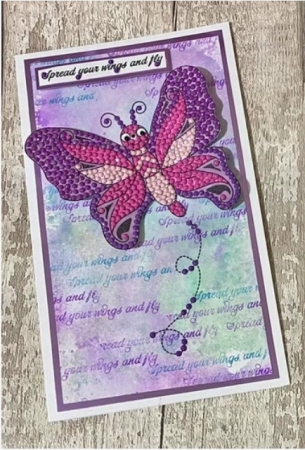 Preview: Crystal Art A6 Stamps Kristallkunst Stempel Flutterby Butterfly