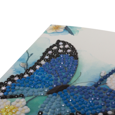 Preview: Craft Buddy CCK-10x15B1 Crystal Art Card Blue Butterfly