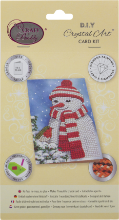 Preview: Craft Buddy CCK-10x15B4 Crystal Art Card Cosy Snowman
