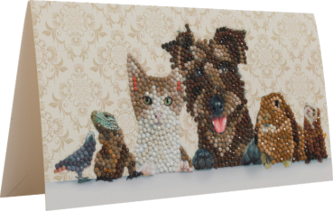Preview: Craft Buddy CCK-11x22C6 Crystal Art Card Animal Family