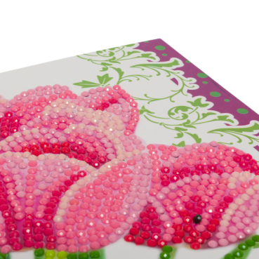 Preview: Craft Buddy CCK-11x22C9 Crystal Art Card Pink Tulips