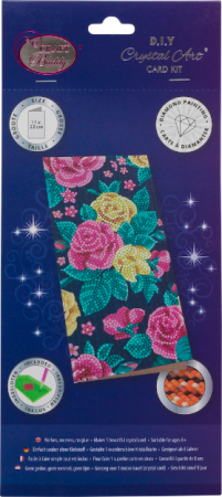 Preview: Craft Buddy CCK-11x22C10 Crystal Art Card Pretty Flowers