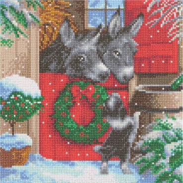 Craft Buddy CAK-A129M Framed Crystal Art Holzrahmen Yuletide Stable