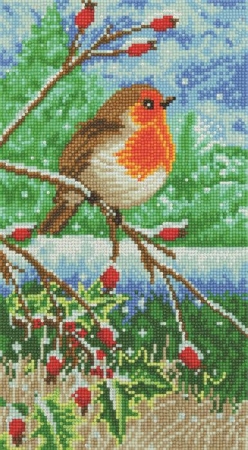 Craft Buddy CAK-A135TT Framed Crystal Art Kit Holzrahmen 40 x 22 cm Snowy House Part I