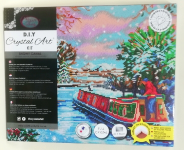 Craft Buddy CAK-A131L Framed Crystal Art Holzrahmen Snowy Canal