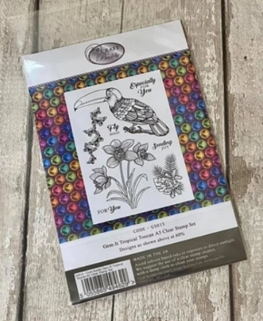 Preview: Craft Buddy GS15 Tropical Toucan A5 Clear Stamp Transparente Stempel