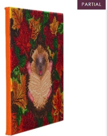 Preview: Craft Buddy CAK-A146M Framed Crystal Art Holzrahmen Autumn Hedgehog