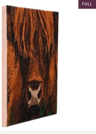 Preview: Craft Buddy CAK-A165M Framed Crystal Art Holzrahmen Highland Cow