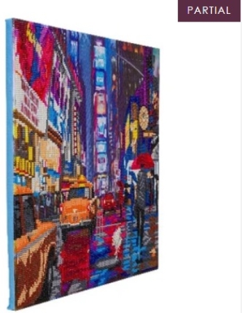 Preview: Craft Buddy CAK-A156L Framed Crystal Art Holzrahmen Times Square