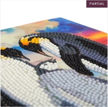 Preview: Craft Buddy CCK-A83 Crystal Card Kit Penguin Family