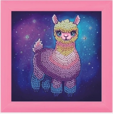 Craft Buddy CAFBL-11 Framed Crystal Art Rahmen 16 x 16 Rainbow Llama