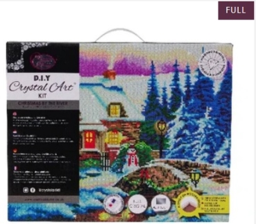 Preview: Craft Buddy CAK-A141L Framed Crystal Art Holzrahmen Christmas by the River