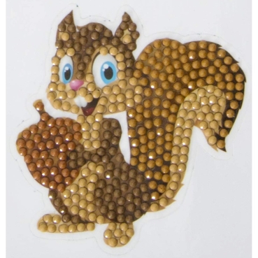Craft Buddy CAMK-19 Crystal Motif Kit Kristallkunst Sticker Smiling Squirrel