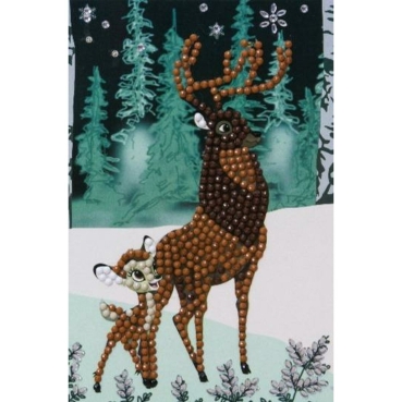 Craft Buddy CCK-10x15DNY01 Crystal Art Card Bambi & Son