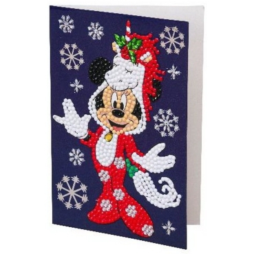 Preview: Craft Buddy CCK-10x15DNY02 Crystal Art Card Festive Minnie