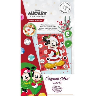 Preview: Craft Buddy CCK-10x15DNY03 Crystal Art Card Santa Mickey